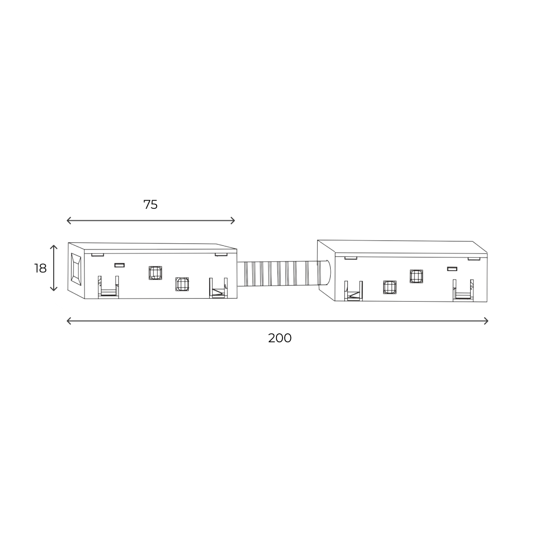 Коннектор прямой IZILED 48V IZ48-2300BK