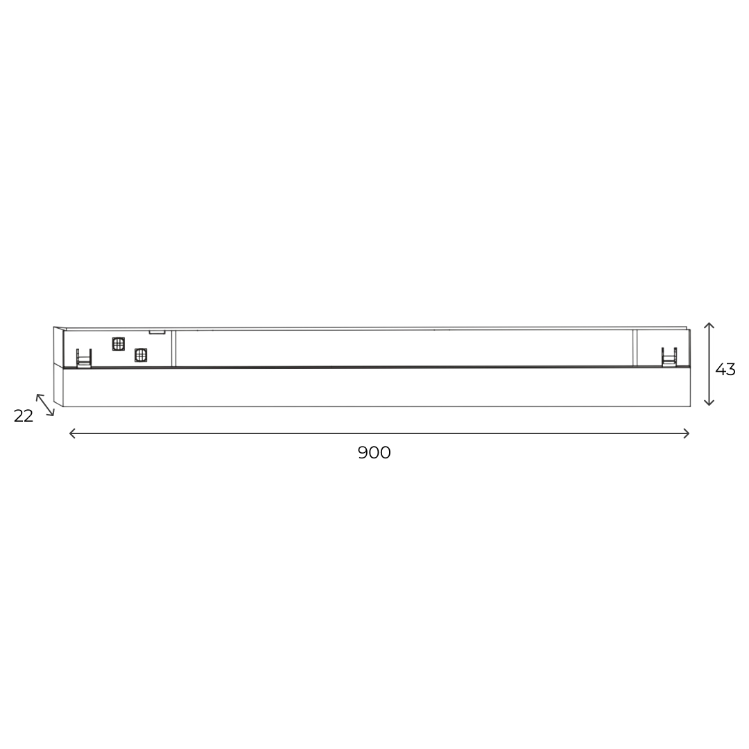 Светильник трековый 4в1 IZILED 30W 48V IZ48-1030BK