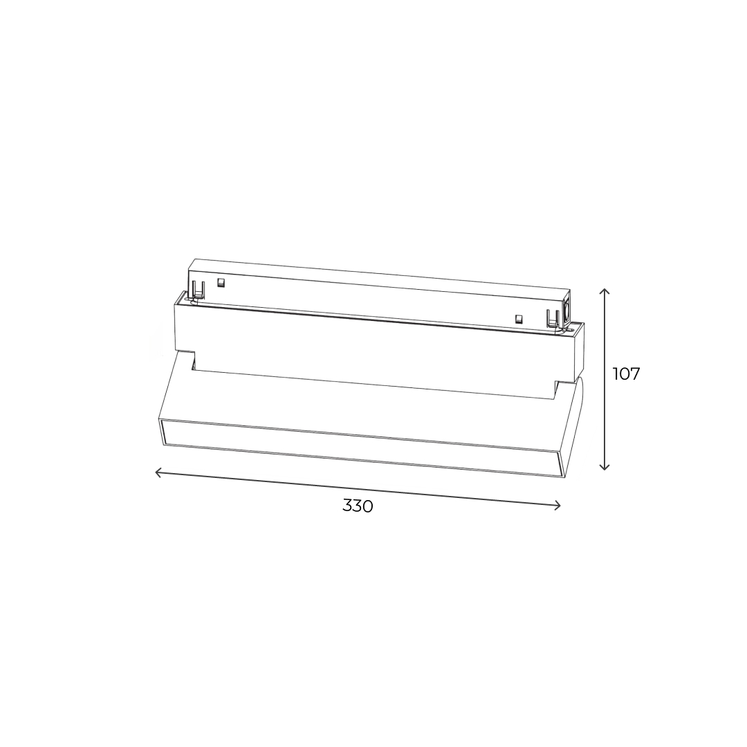 Светильник трековый 4в1 IZILED 18W 48V IZ48-1318BK