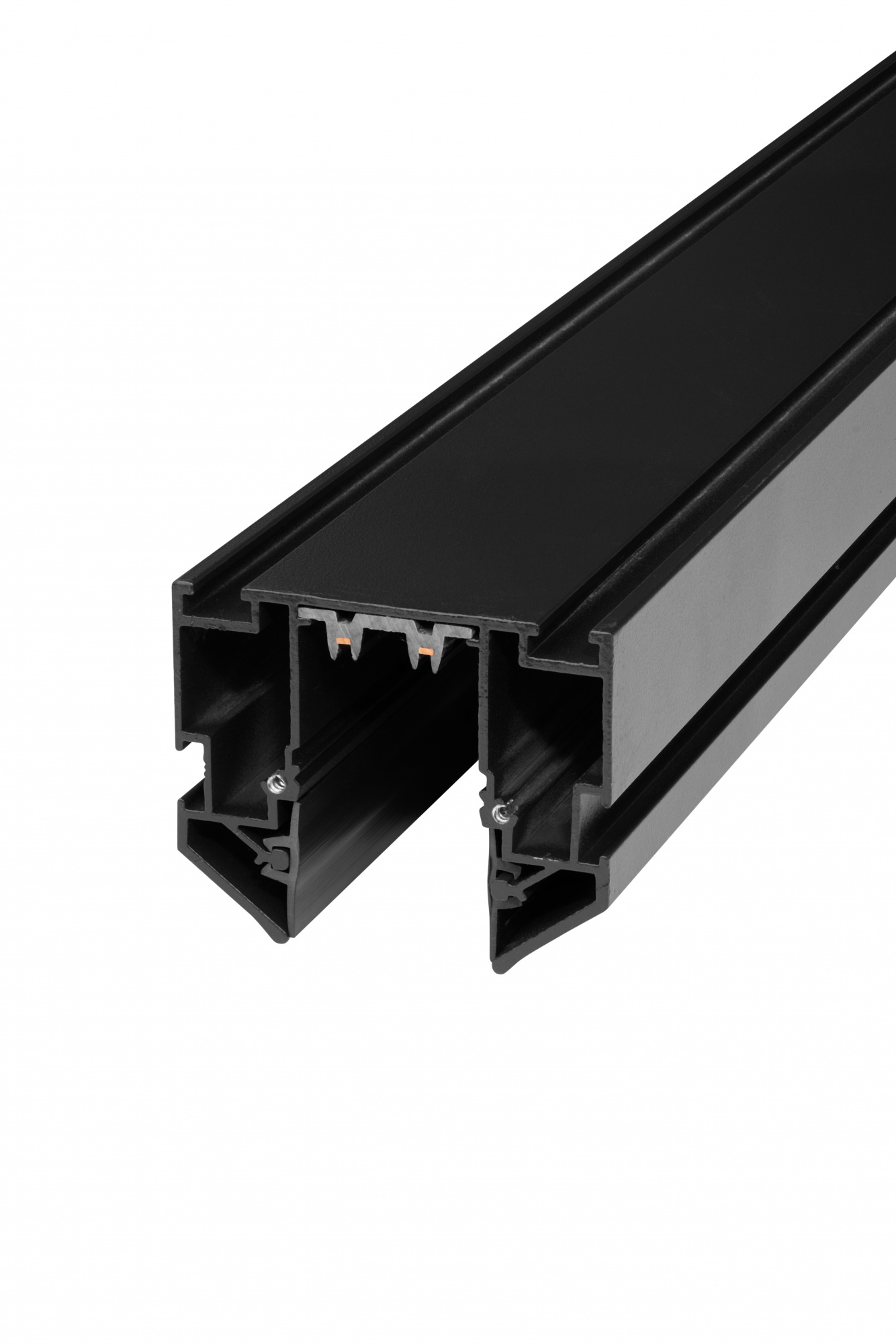 Магнитный шинопровод 2м под натяжной потолок IZILED 220V IZ220-2000BK (торцевые заглушки в комплекте)
